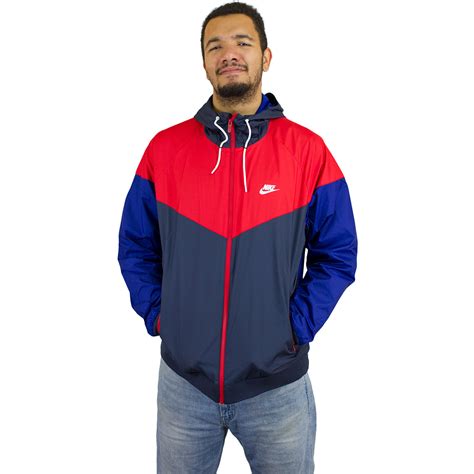 nike windbreaker weiß rot blau|nike windbreakers hood.